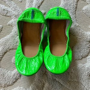 Tieks shoes- galactic green, excellent used condition